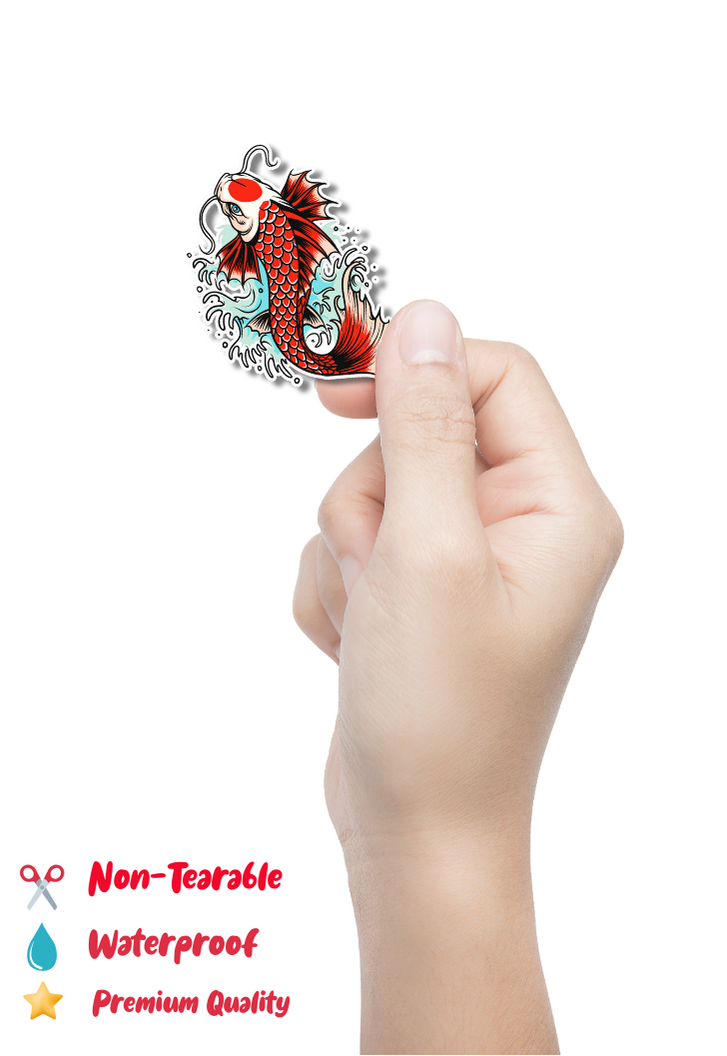 Koi Fish | Golden Harmony | Aesthetic Sticker