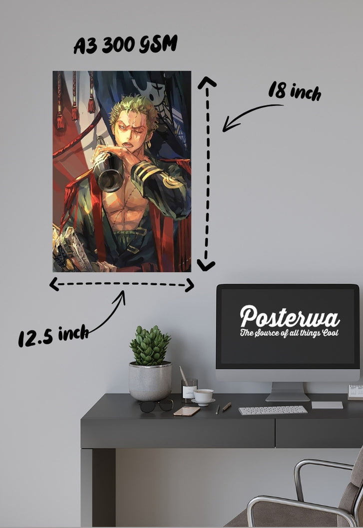 The Green Demon Zoro | One Piece | Anime Poster