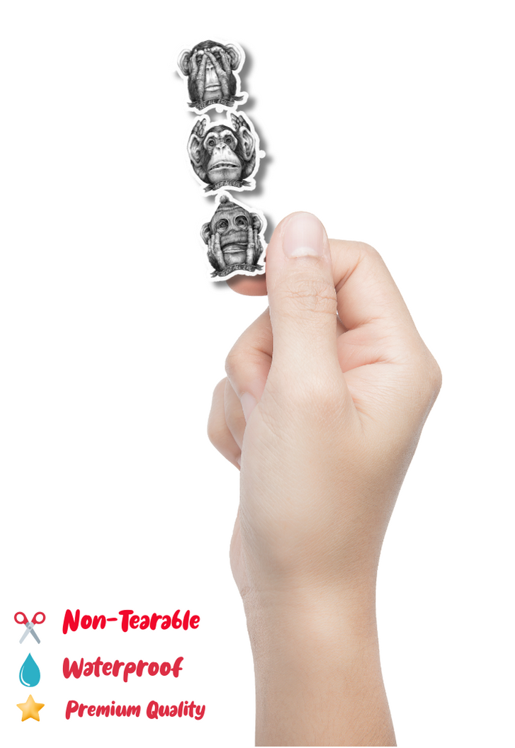Three Wise Monkeys Sticker