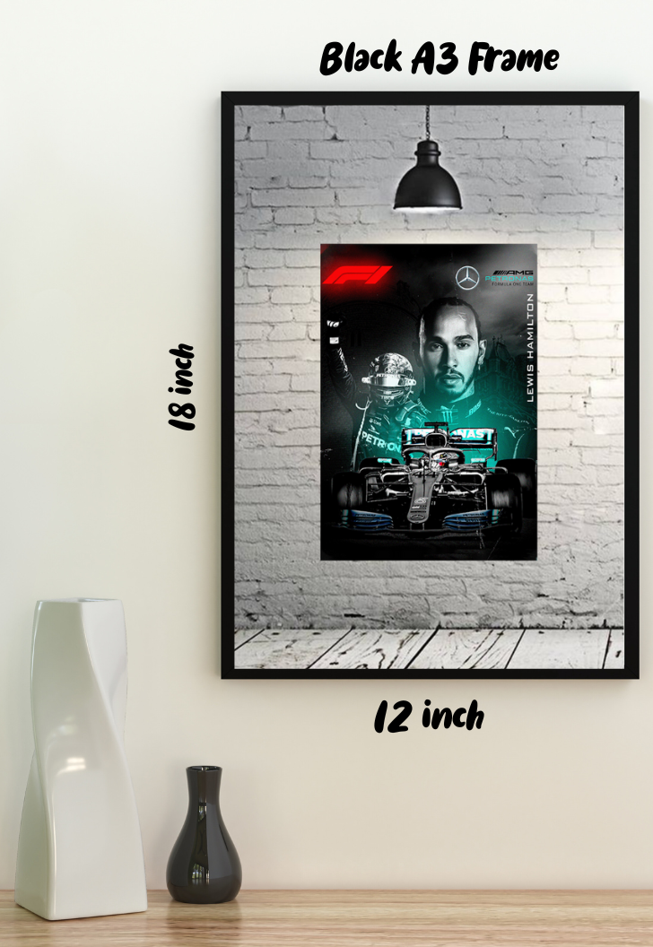 Lewis Hamilton Mercedes F1 Poster