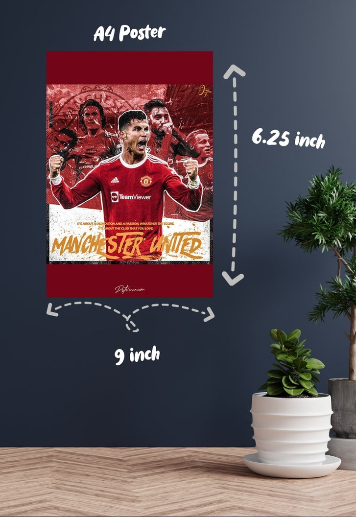 Christiano Ronaldo in Manchester United Poster