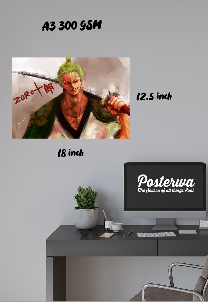 The Demon Swordsman | Zoro One Piece | Anime Poster