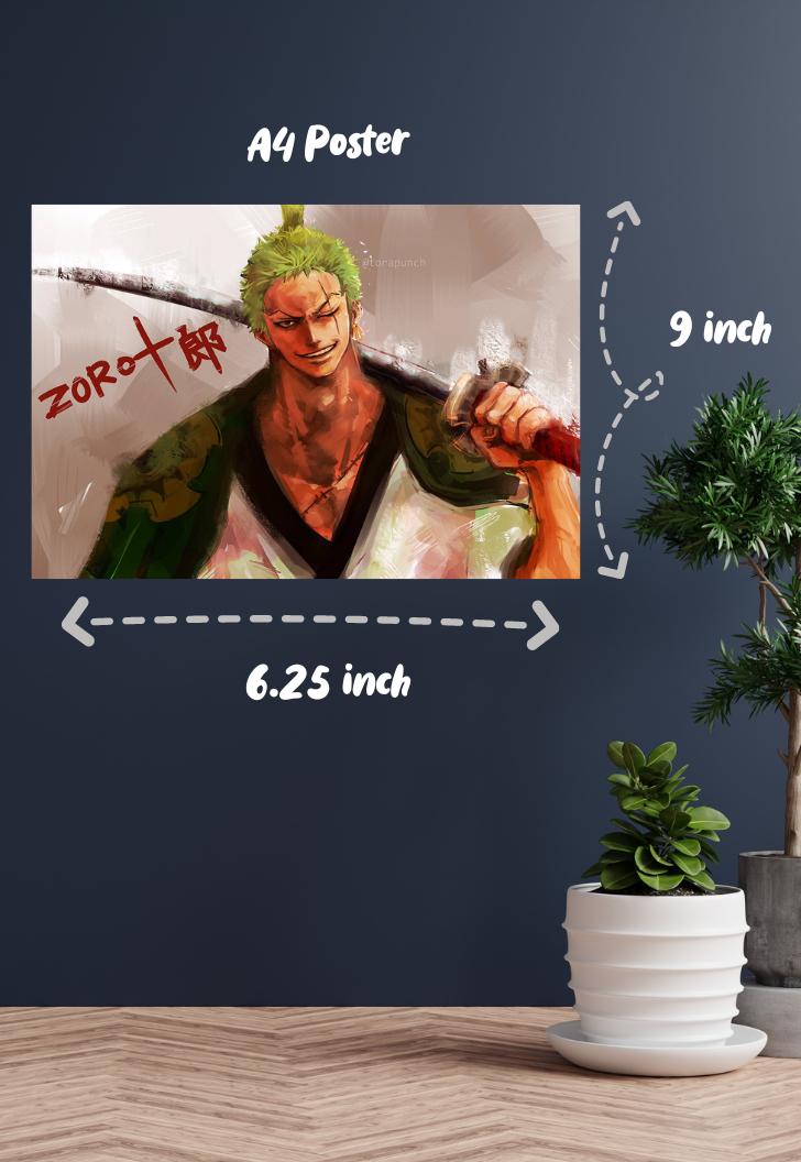 The Demon Swordsman | Zoro One Piece | Anime Poster