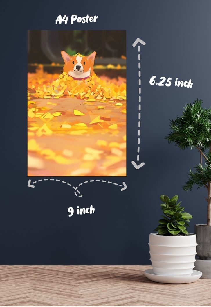 Cute Orange Dog Poster
