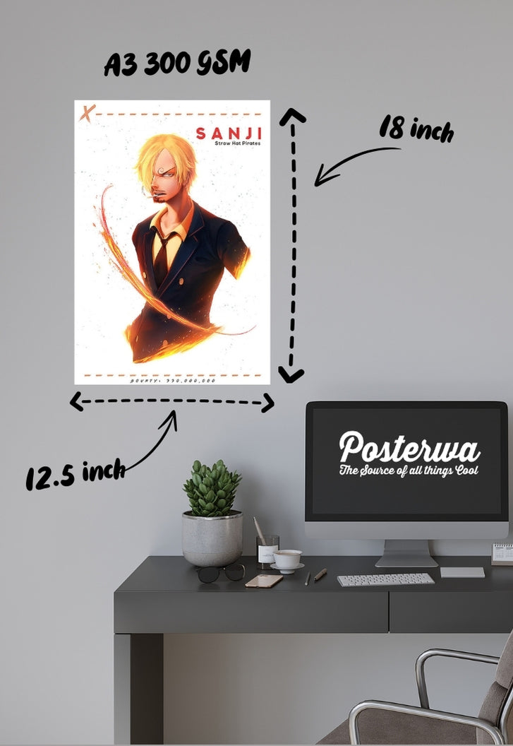 Sanji Black Leg One Piece Poster