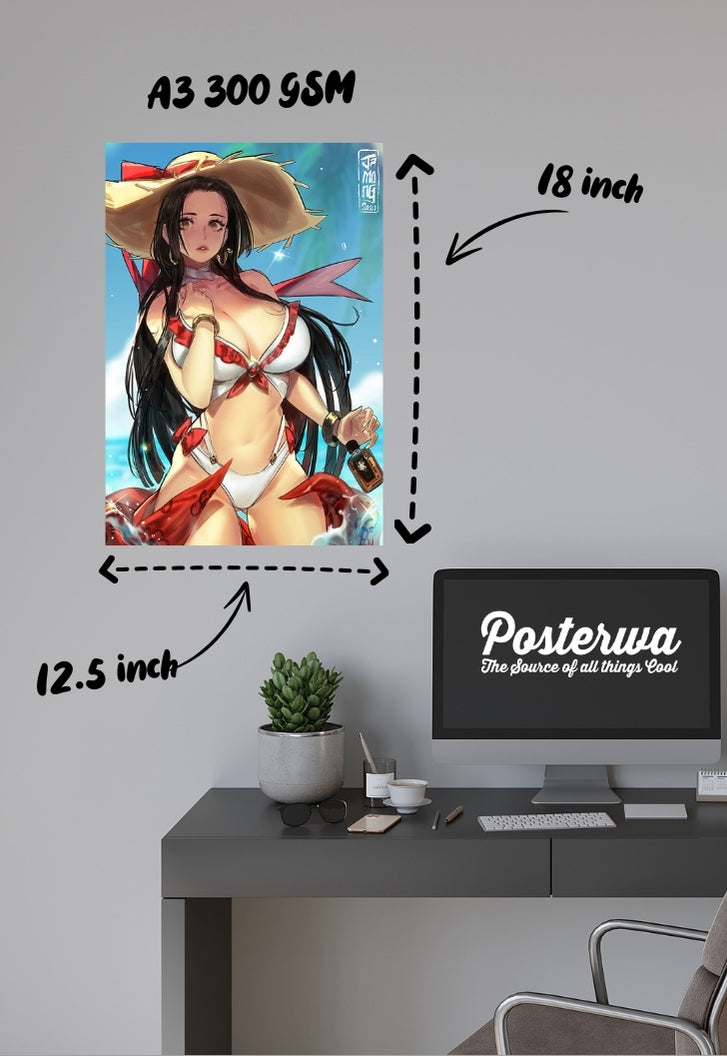 Boa Hancock Beach Hot Poster
