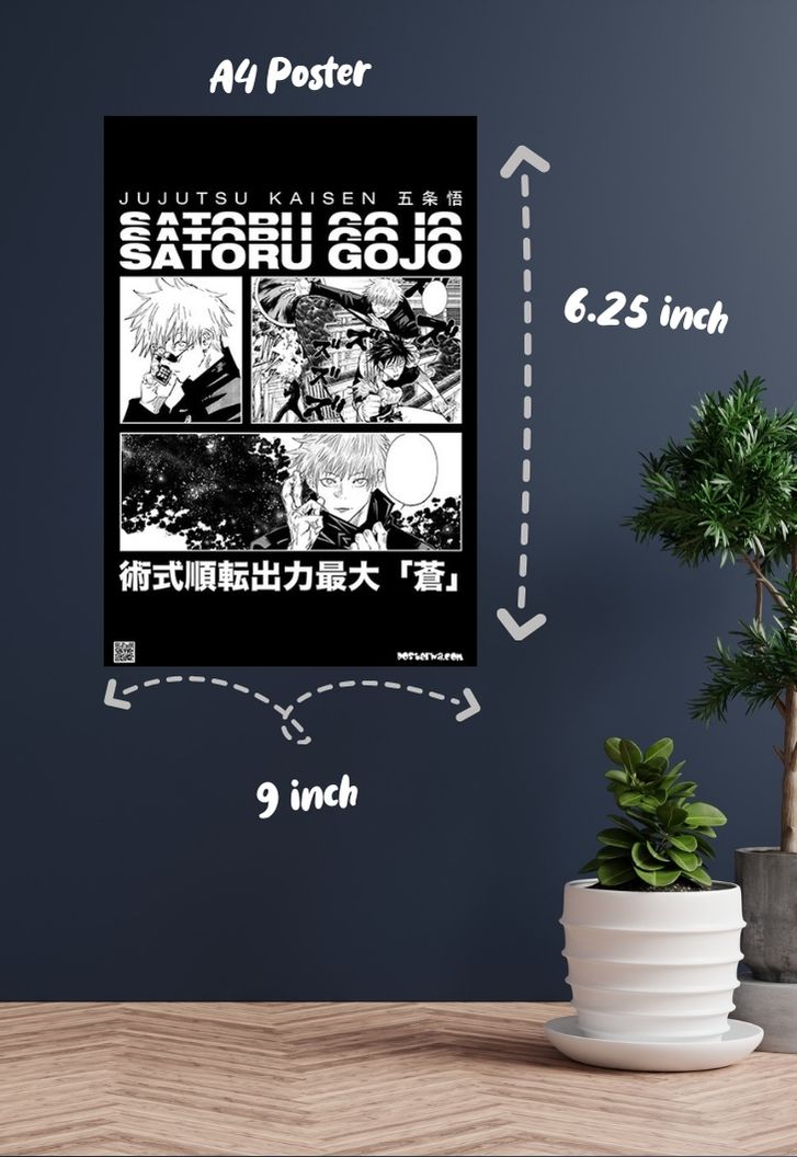 Gojo Comic Strip Poster