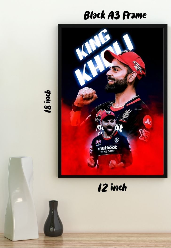 King Kohli Play Bold | RCB | Cricket Poster