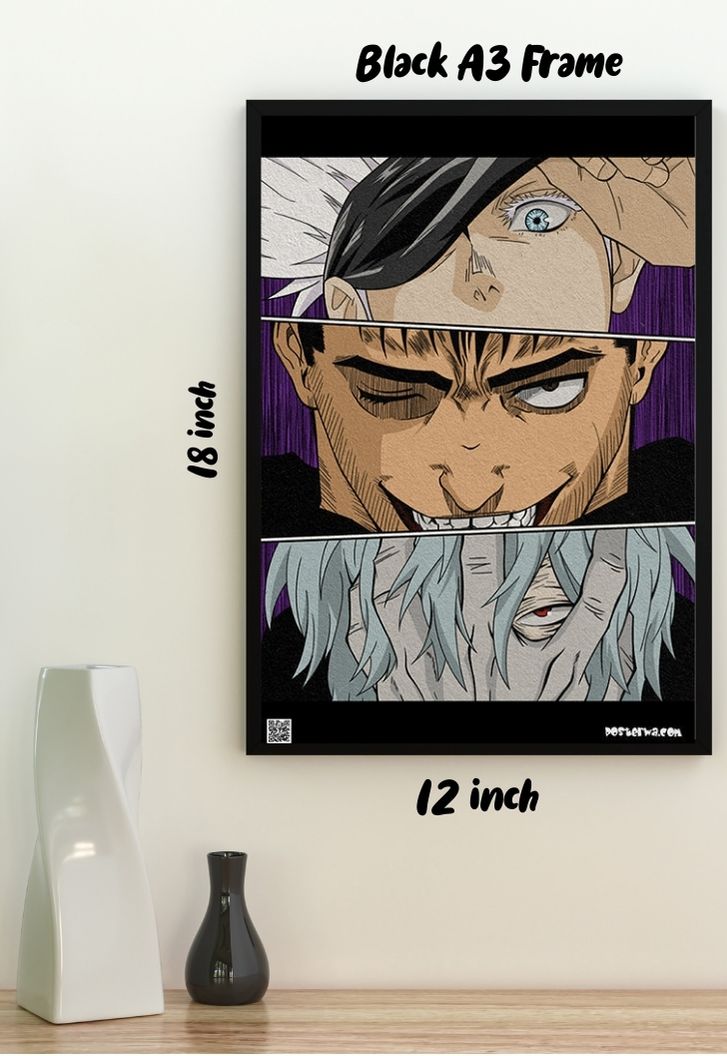 One Eyed Gojo Berserk Tomura Poster