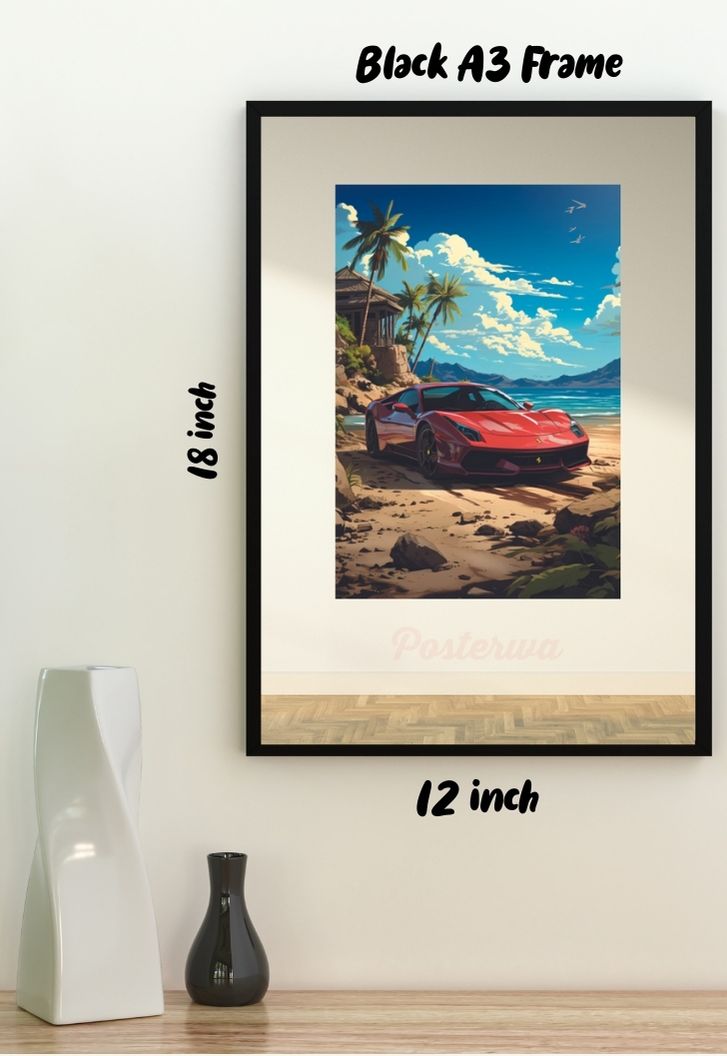 Aesthetic Ferrari Car Poster