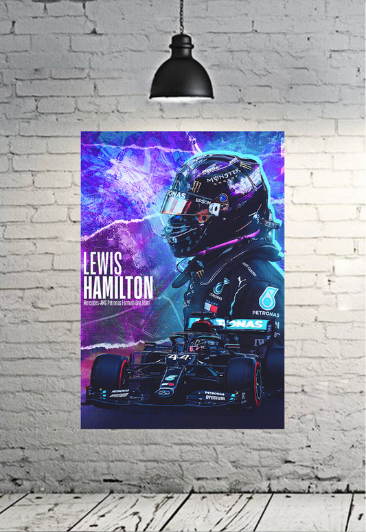 LEWIS HAMILTON Formula 1 Poster