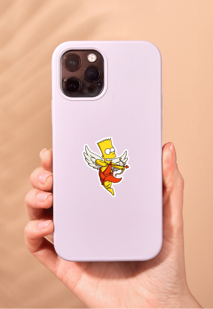Cupid Bart Simpson Sticker
