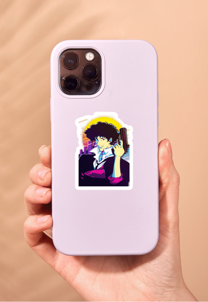 Spike Spiegel Iconic Cowboy Bebop Phone and Laptop Sticker
