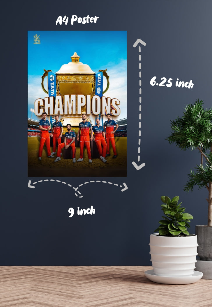RCB 2025 Champions Poster