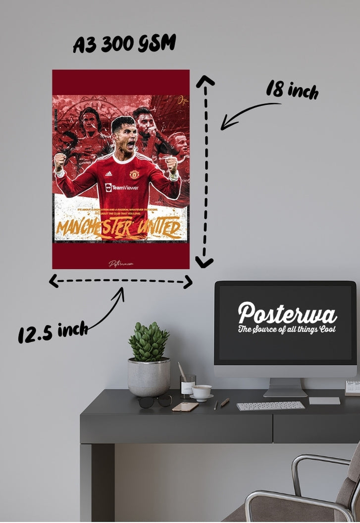 Christiano Ronaldo in Manchester United Poster