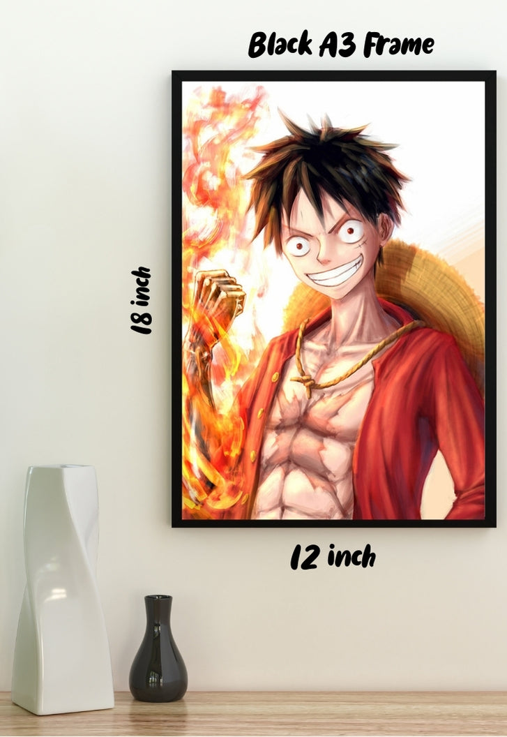 Luffy Fury One Piece Anime Poster