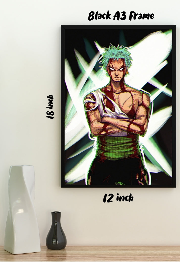 I Feel No Pain Zoro One Piece Poster
