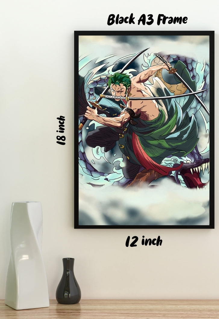 Roronoa Zoro With his Katanas Anime Poster