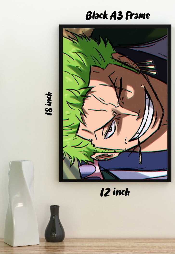 Zoro Rage Mode Smile Landscape Poster