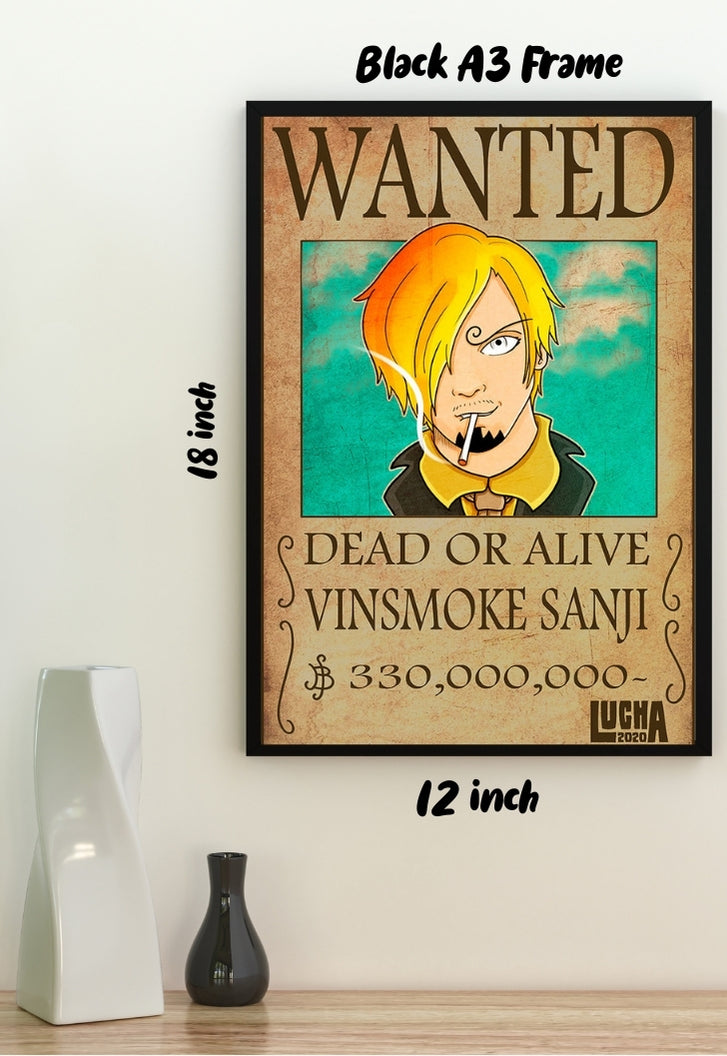 Vinsmoke Sanji Wanted Caricature Poster