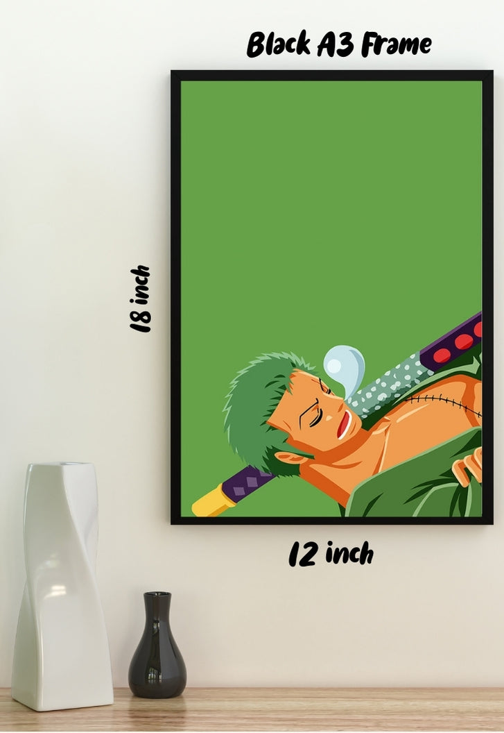 Zoro Sleeping Landscape Poster