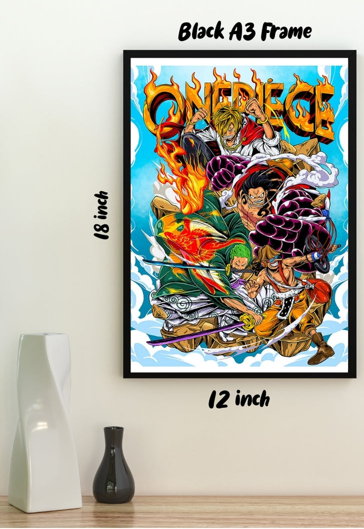 One Piece Crew Zoro Luffy Sanji Poster