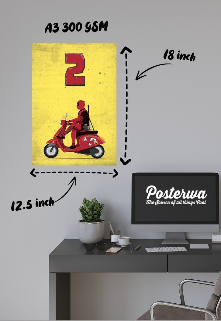 Deadpool Scooter Poster