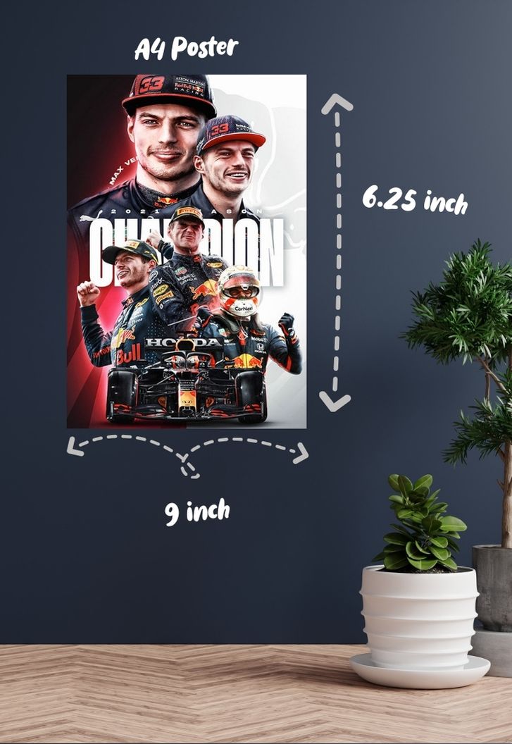 Max Verstappen Champion Poster