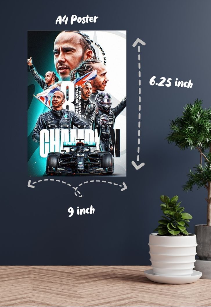 GOAT Mode: Activated | Lewis Hamilton Champion | F1 Poster