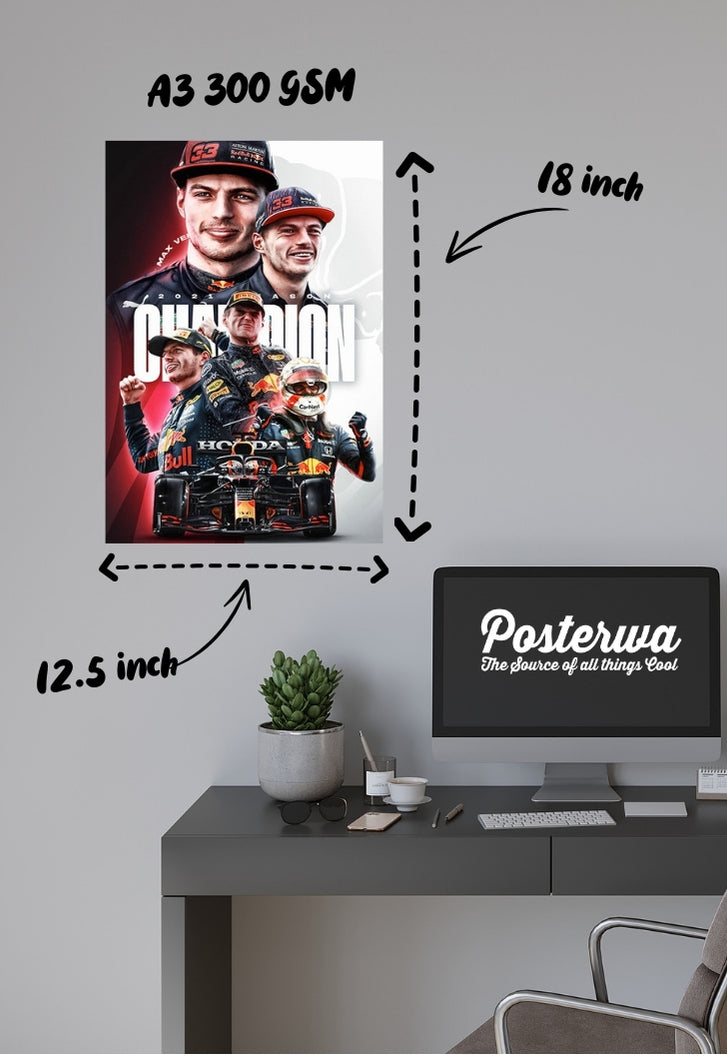 Max Verstappen Champion Poster