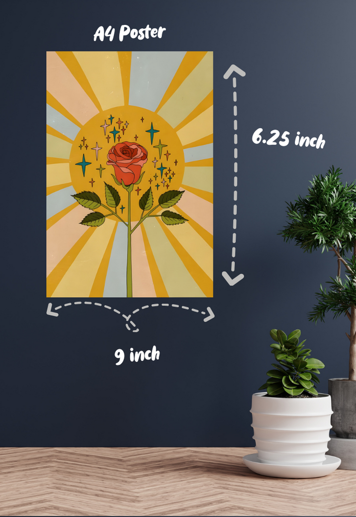 Starry Rose Poster