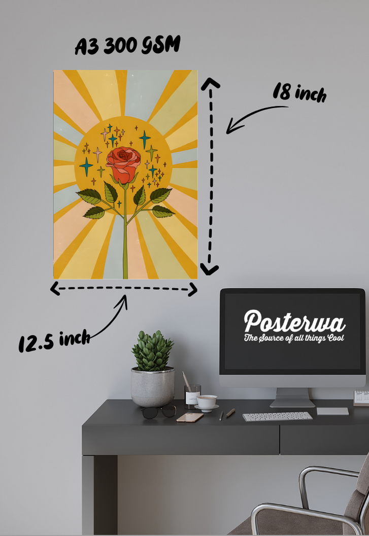 Starry Rose Poster