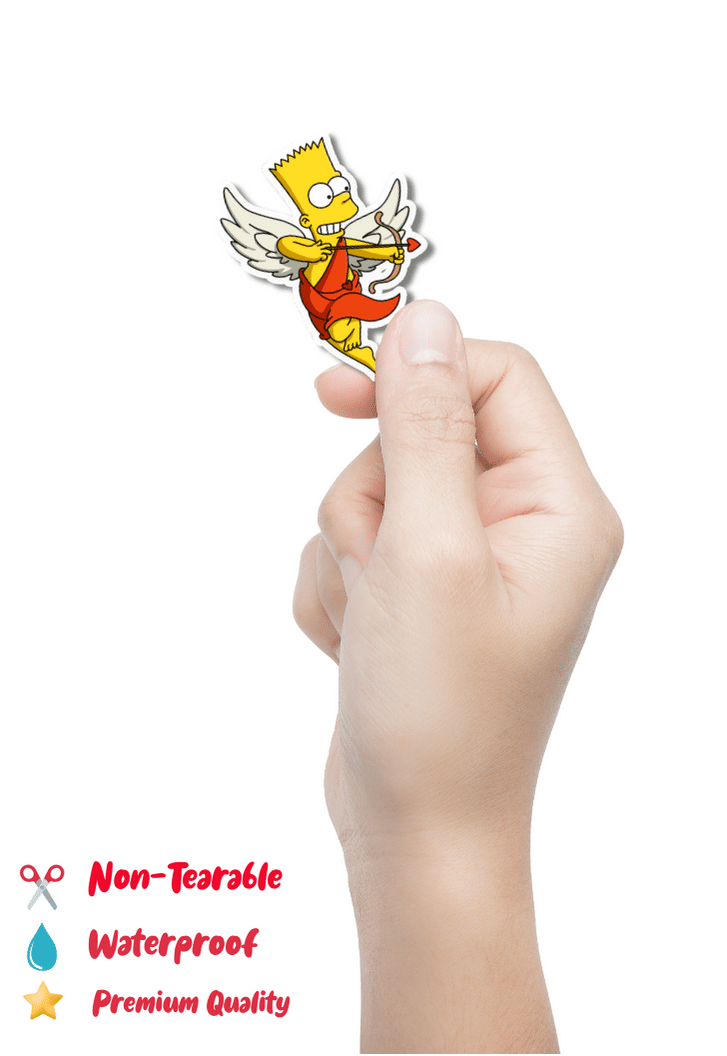 Cupid Bart Simpson Sticker