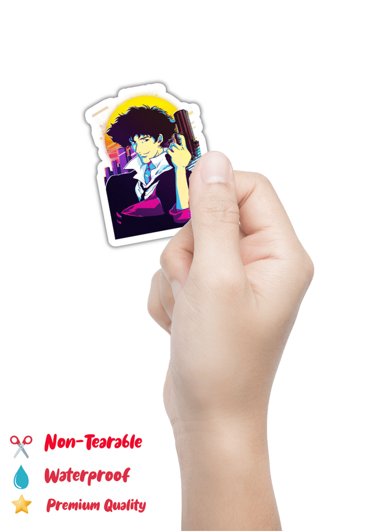Spike Spiegel Iconic Cowboy Bebop Phone and Laptop Sticker
