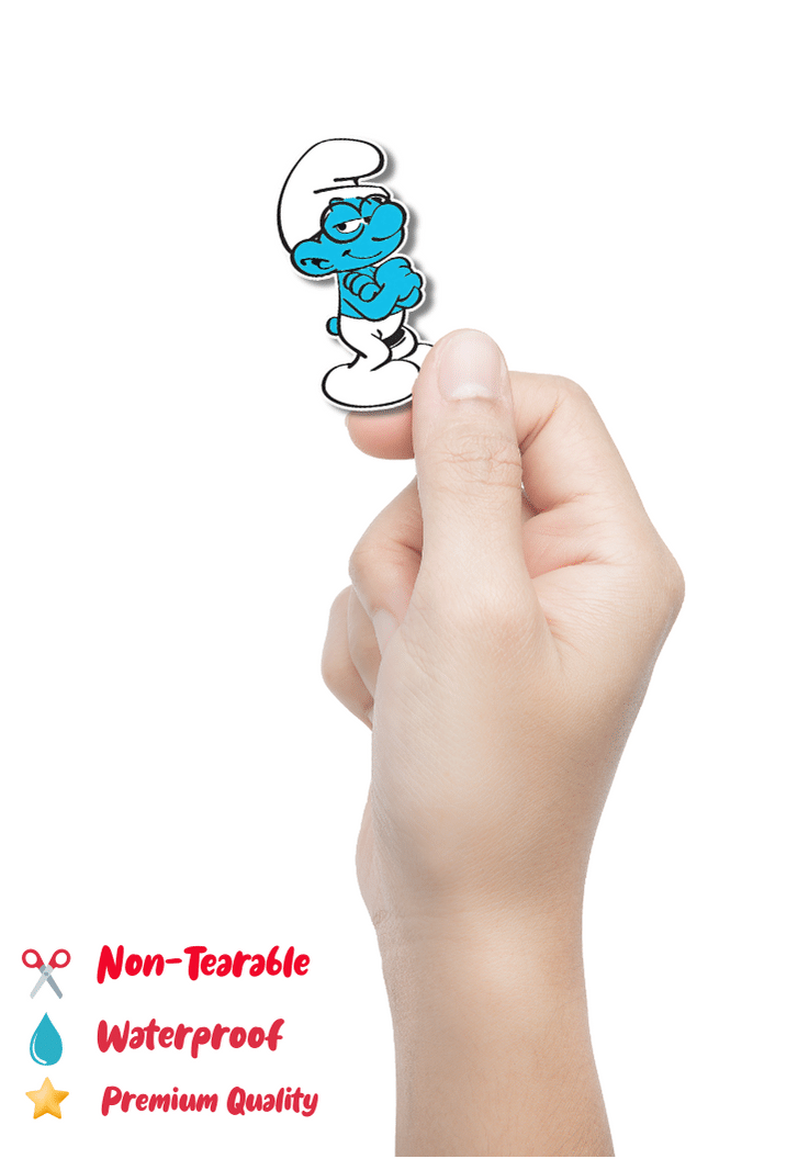 Grouchy Smurf Sticker