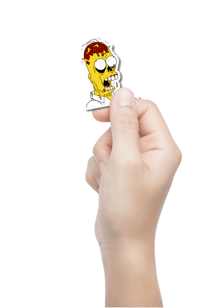Zombie Ugly Homer Sticker