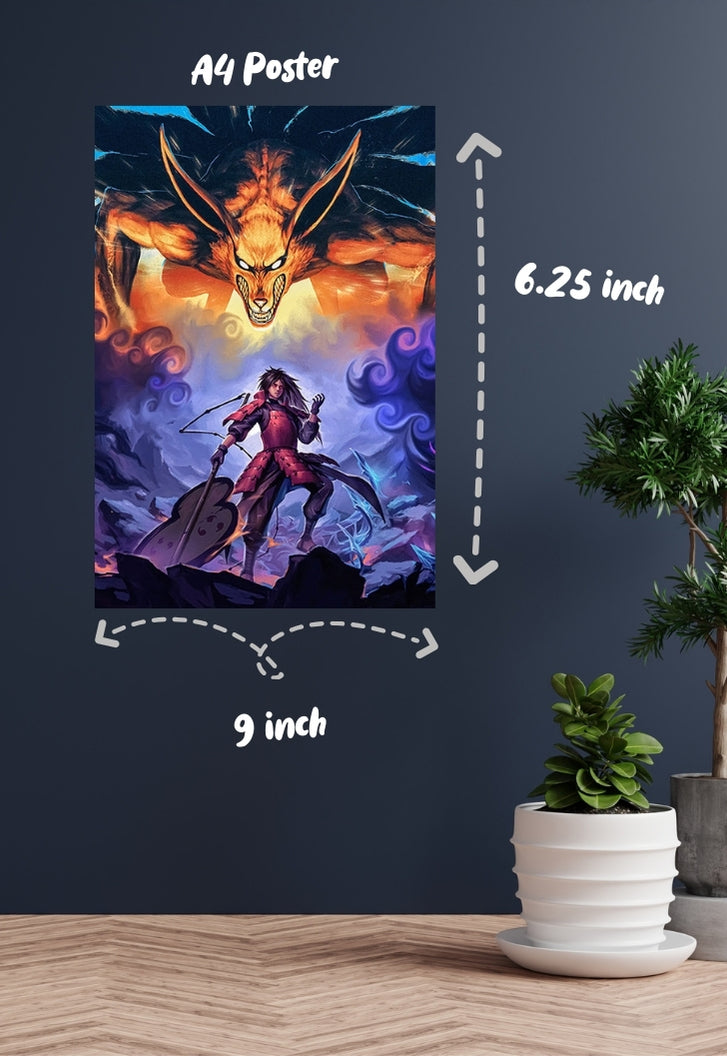 Kurama and Madara Poster
