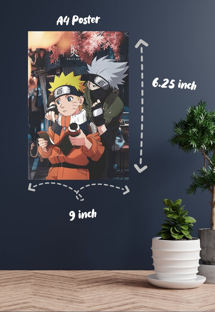 Kakashi and Naruto Poster