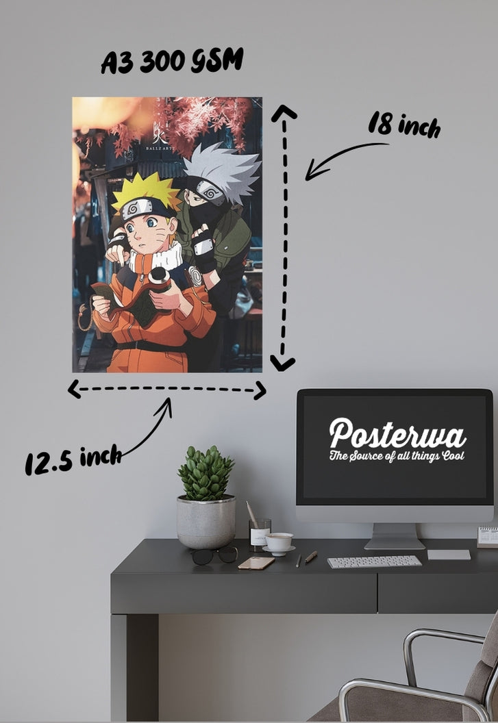 Kakashi and Naruto Poster
