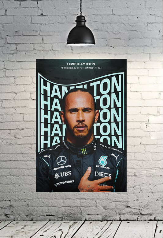 LEWIS HAMILTON Mercedes Petronas Poster