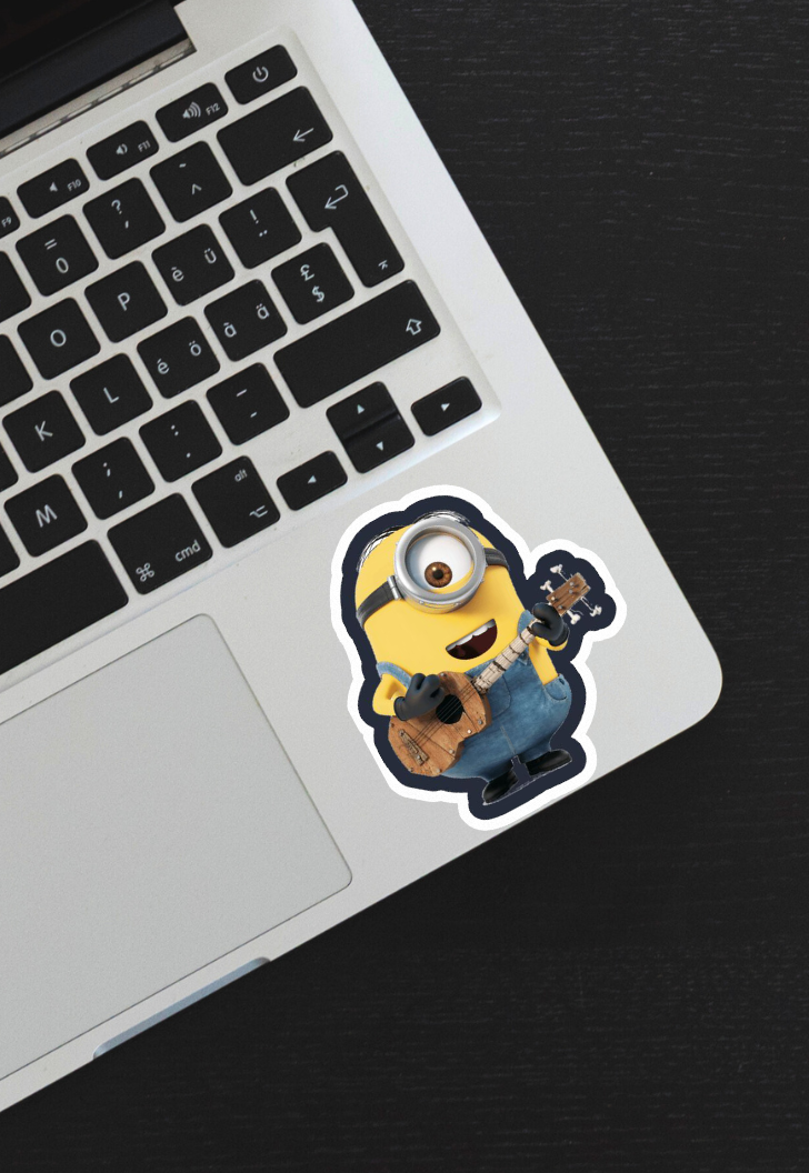 Stuart Minion | With His Guitar | Cute Sticker