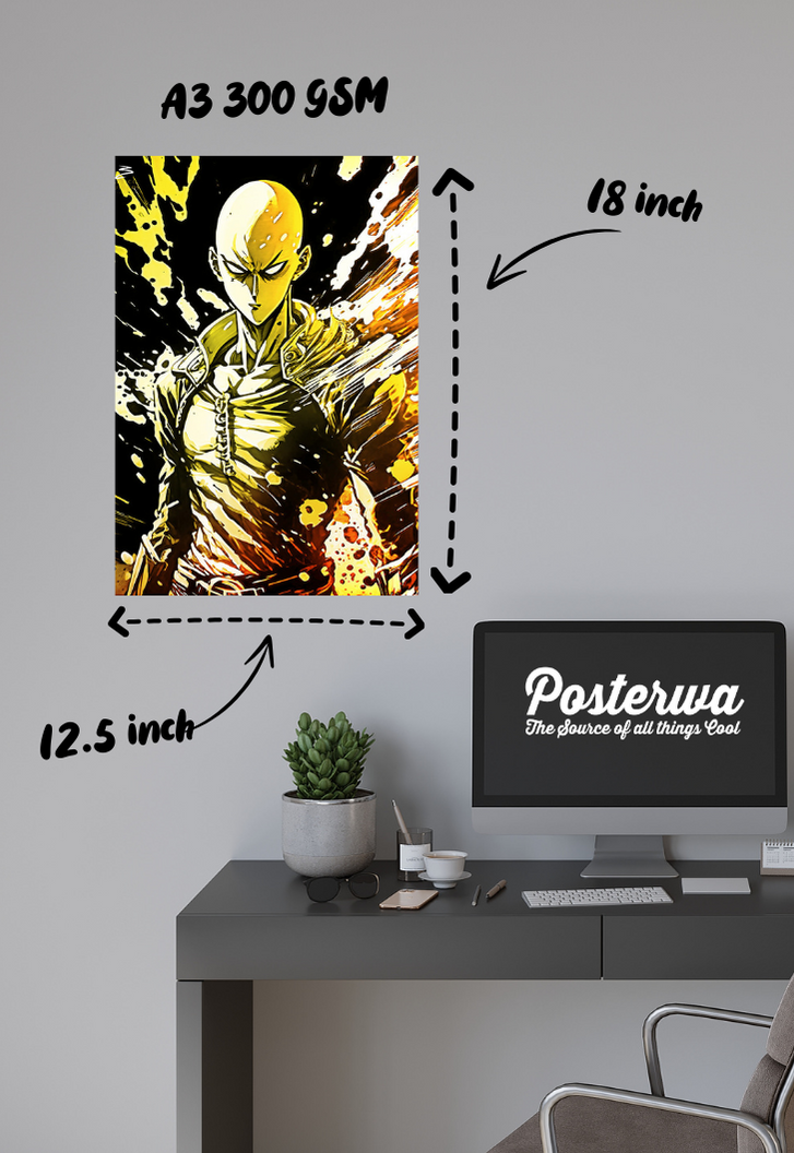 Saitama Overpowered Poster