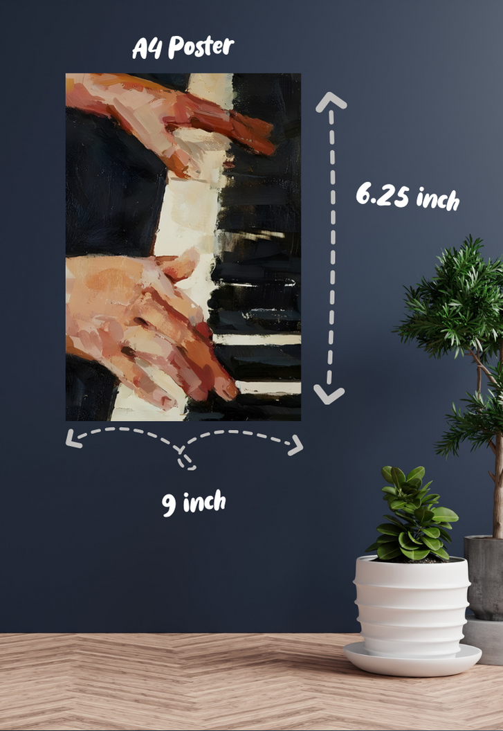 Piano Hands Art Poster