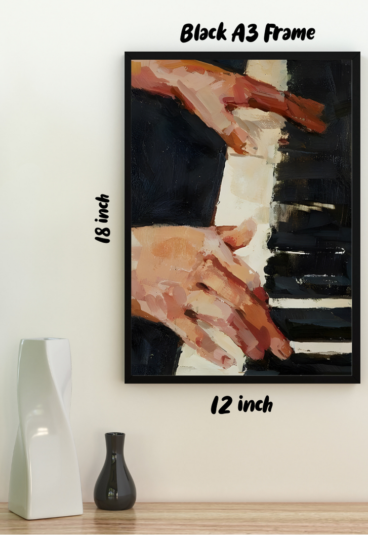 Piano Hands Art Poster