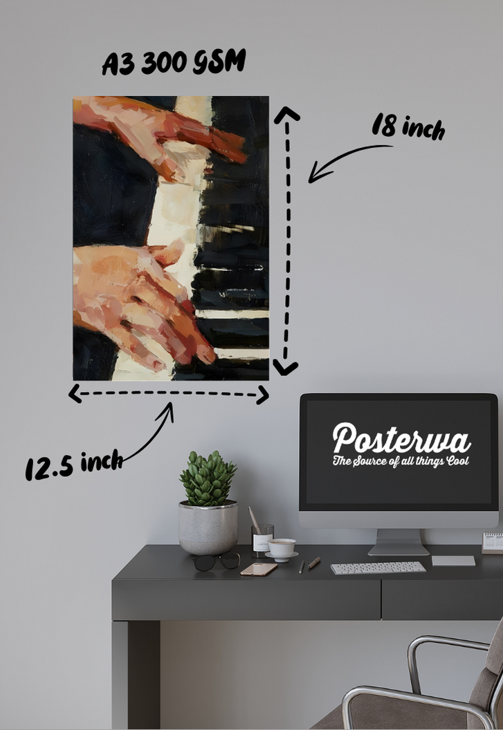 Piano Hands Art Poster