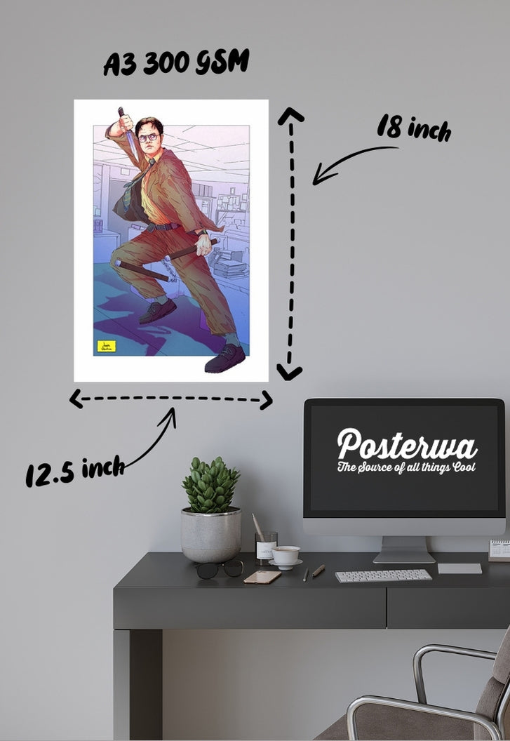 Dwight Schrute Action Poster