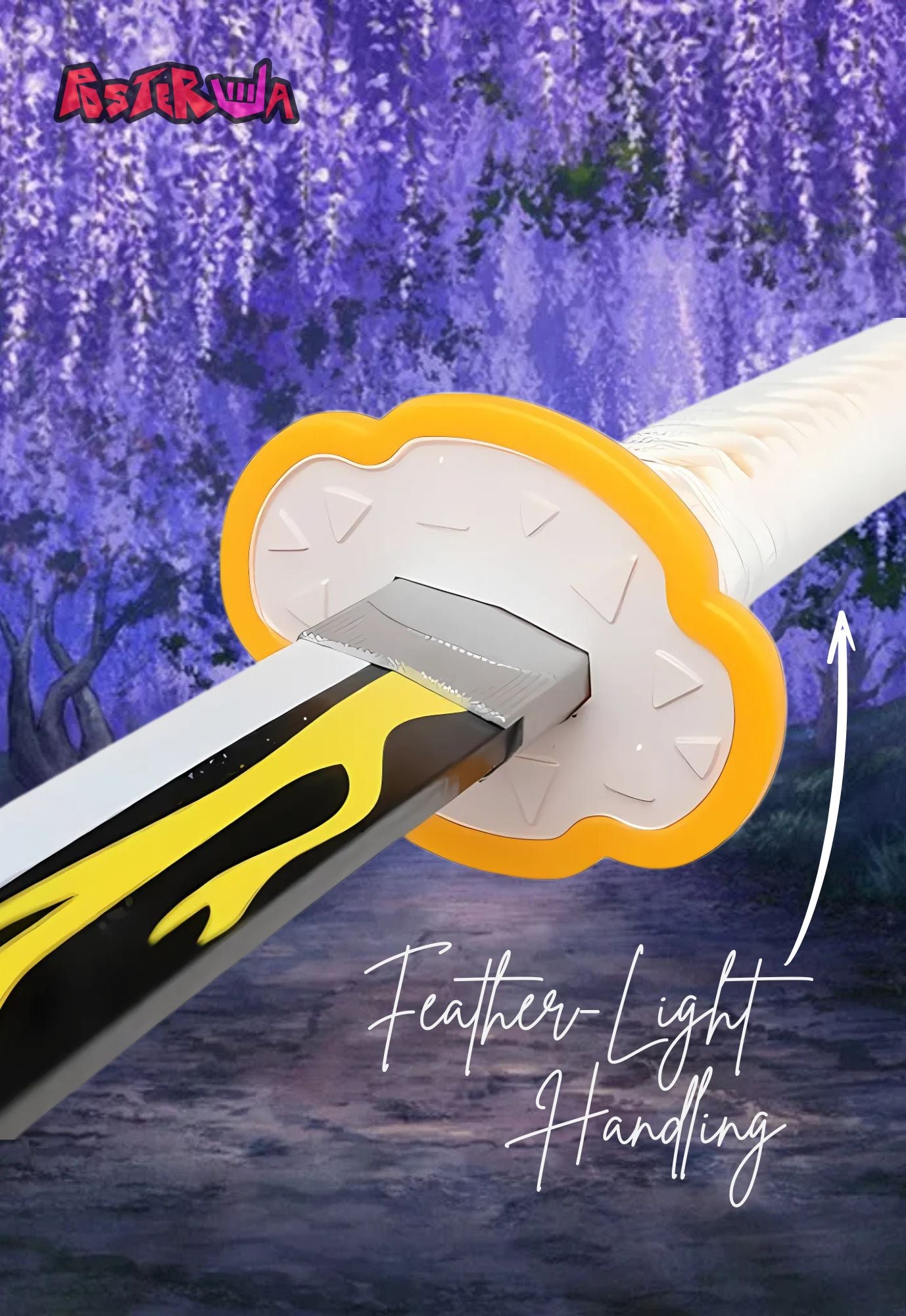 Zenitsu Agatsuma Nichirin Mini Katana – “Thunderflash” Kid-Safe Edition (16 in)