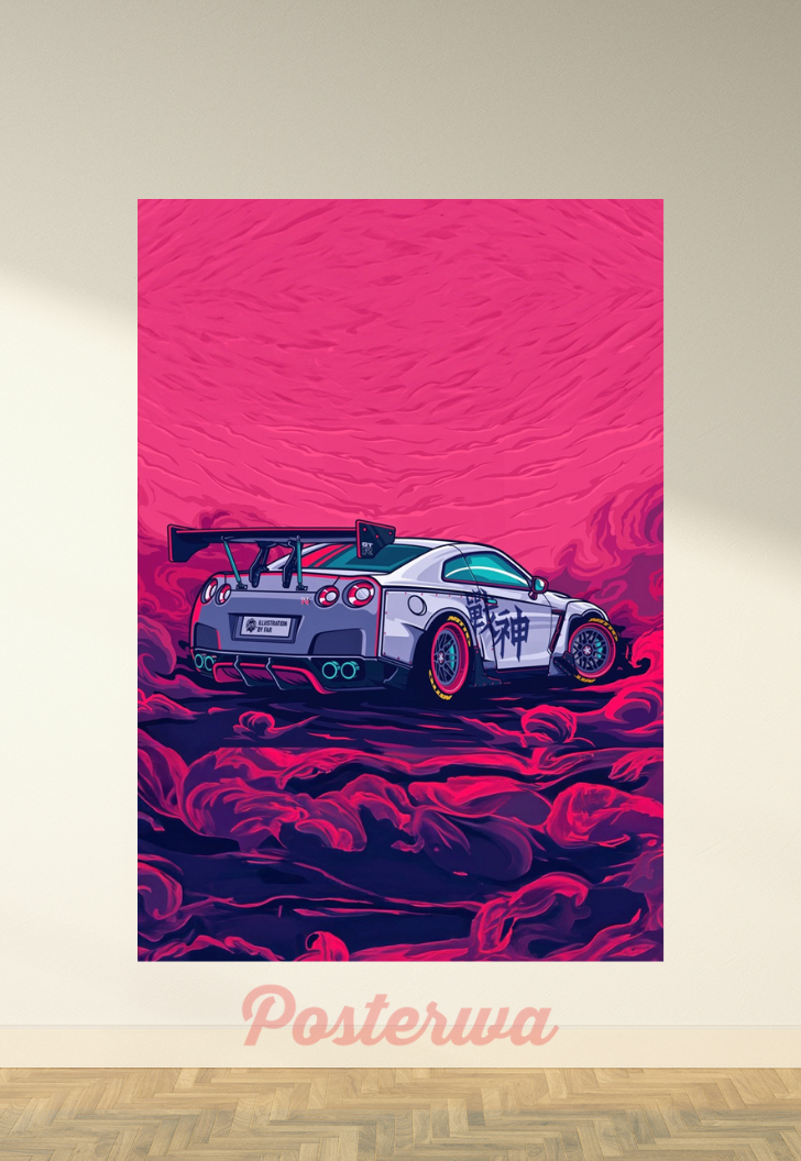 Classic Nissan GTR Car Poster