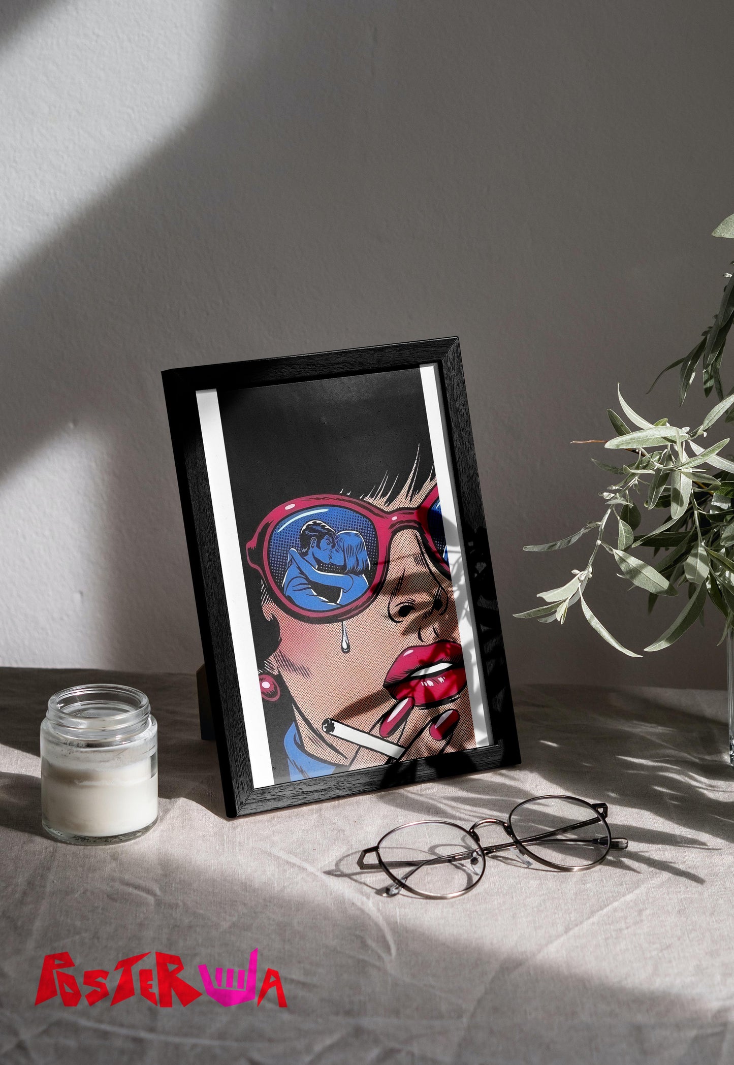Heartbreak in Retro Hues | Punk Comic Art | Art Poster