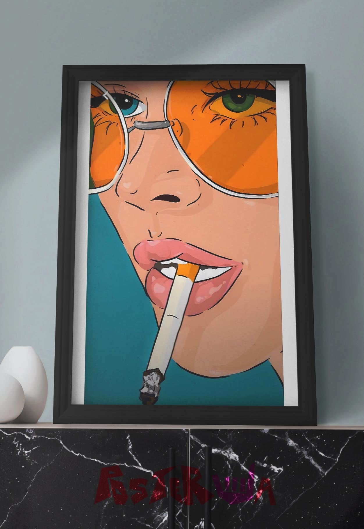 Rebel Smoke | Retro Punk | Art Poster